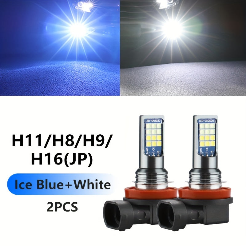 Car LED Fog Light Bulb 6000K White Ice Blue Yellow White 2 Pack