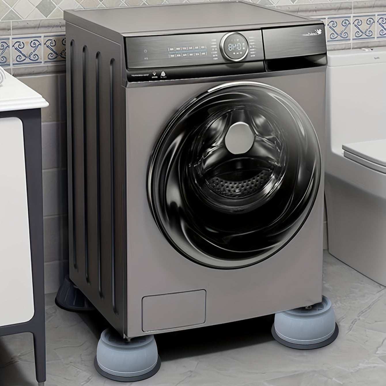 Mebel uchun 4 ta yuvish mashinasi booster padlari, sirpanmaydigan oyoq padlari to'plami