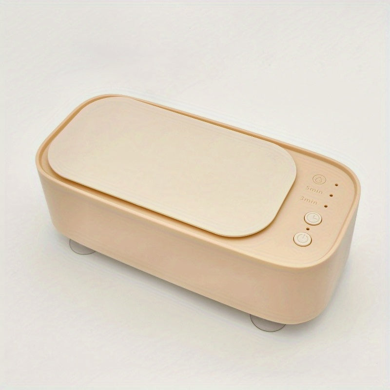 360-darajali portativ zargarlik buyumlari va ko‘zoynaklarni tozalash qurilmasi, qayta zaryadlanadigan, vibratsiyali, chuqur tozalash uchun 3 ta rangda