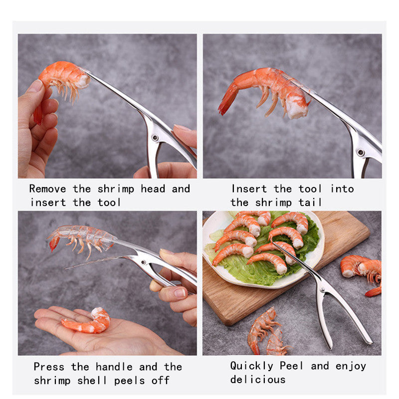 Stainless Steel Shrimp Peeler Tong for Prawns Lobster Crayfish Kitchen Tool
