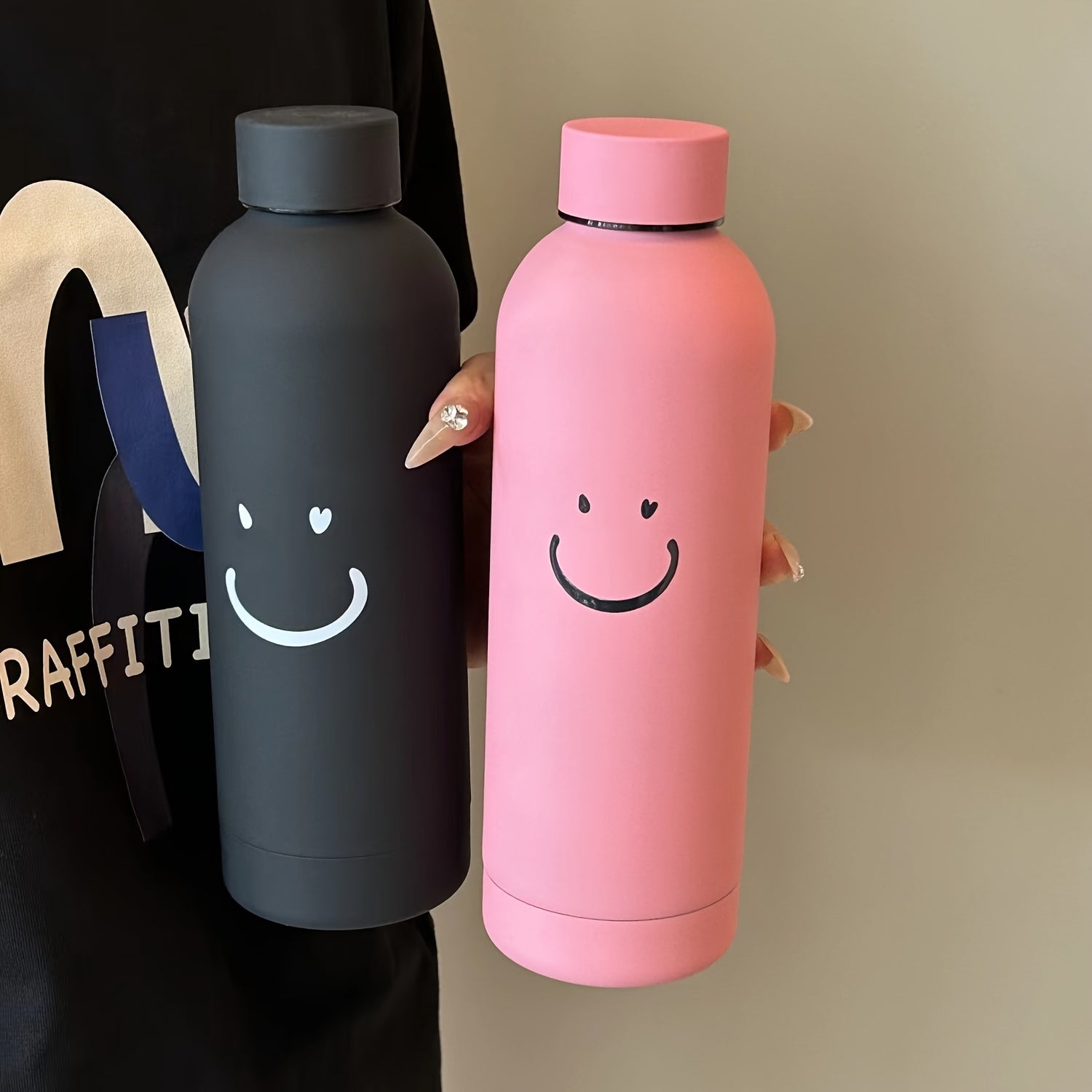 Insulated Stainless Steel Water Bottle 16oz Reusable Portable for Travel Office