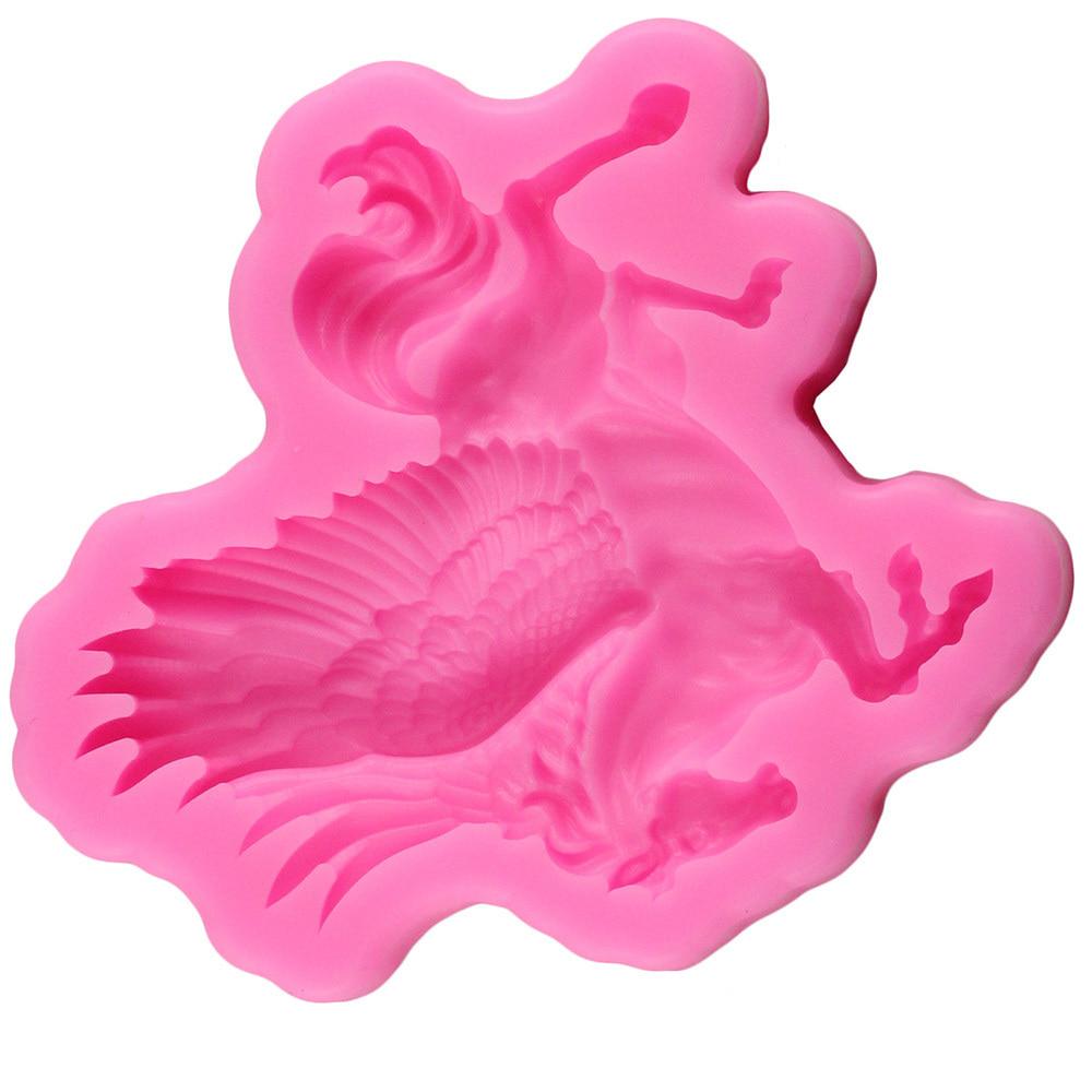Molde de silicona para hacer formas de caballo pegasus en 3D para chocolates, caramelos y decoraciones de pasteles