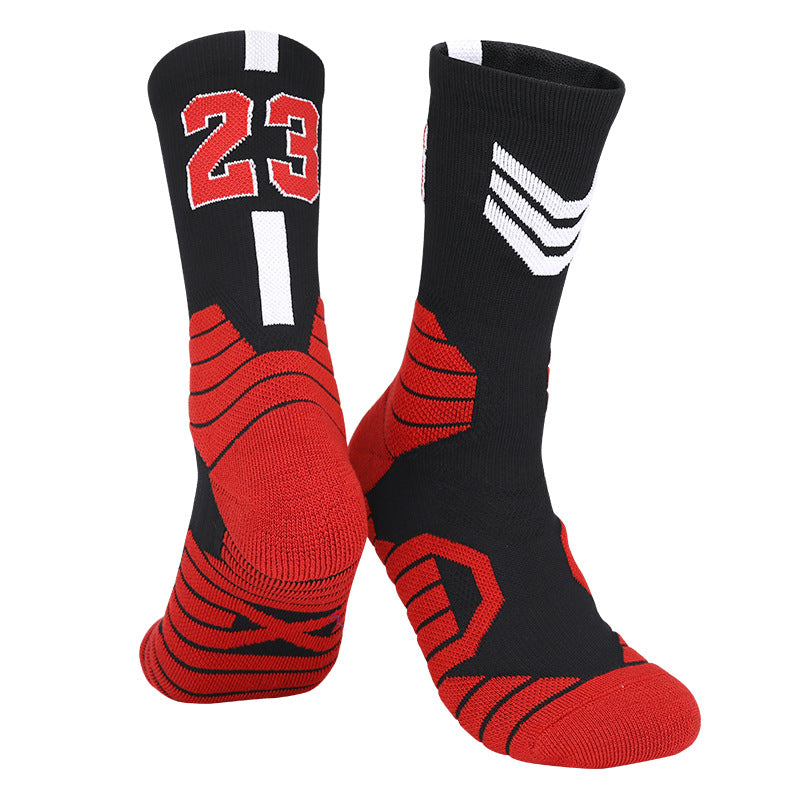 23 Pairs Thick Padded Basketball Athletic Sport Socks for Men Women Stripes
