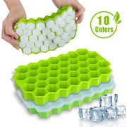 Silicone Ice Tray Honeycomb Design 37 Hexagonal Ice Cubes and Balls