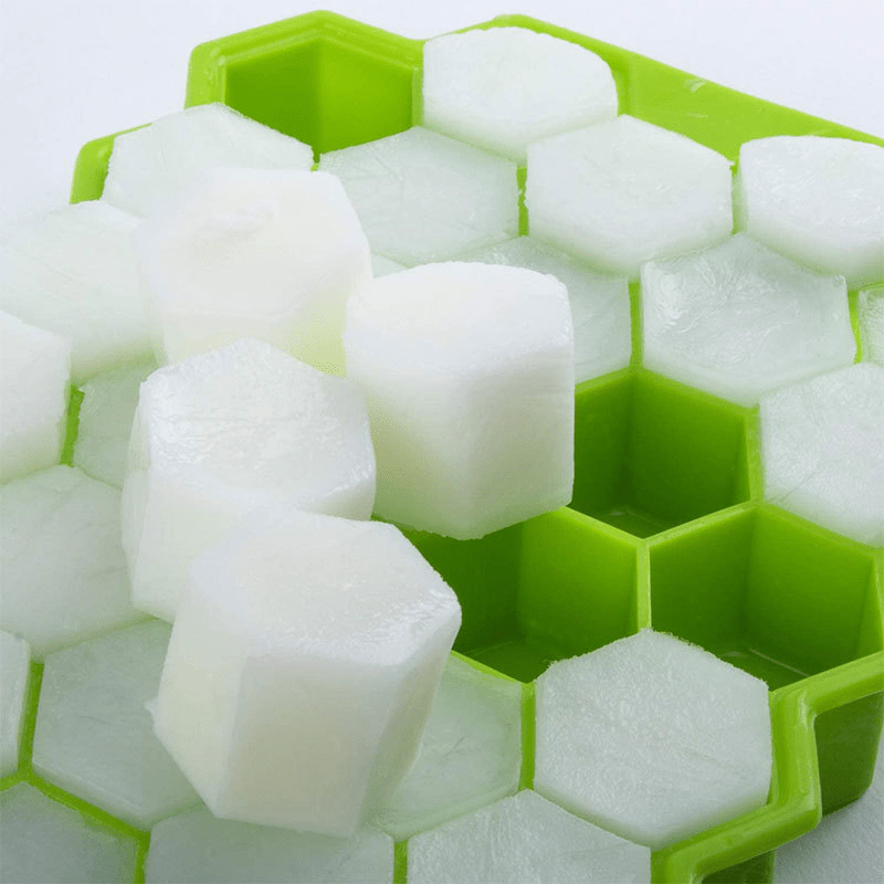Silicone Ice Tray Honeycomb Design 37 Hexagonal Ice Cubes and Balls