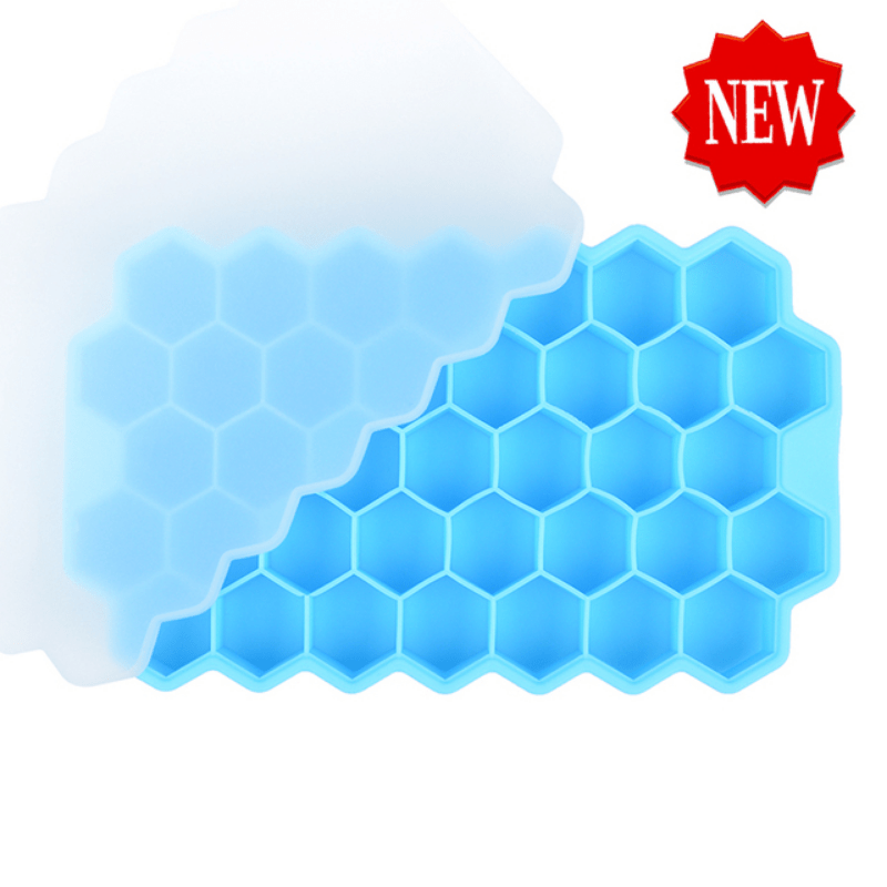 Silicone Ice Tray Honeycomb Design 37 Hexagonal Ice Cubes and Balls