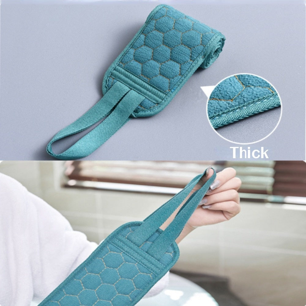 3-Piece Teal Exfoliating Bath Set for Women Loofah Bath Glove Back Scrubber Towel