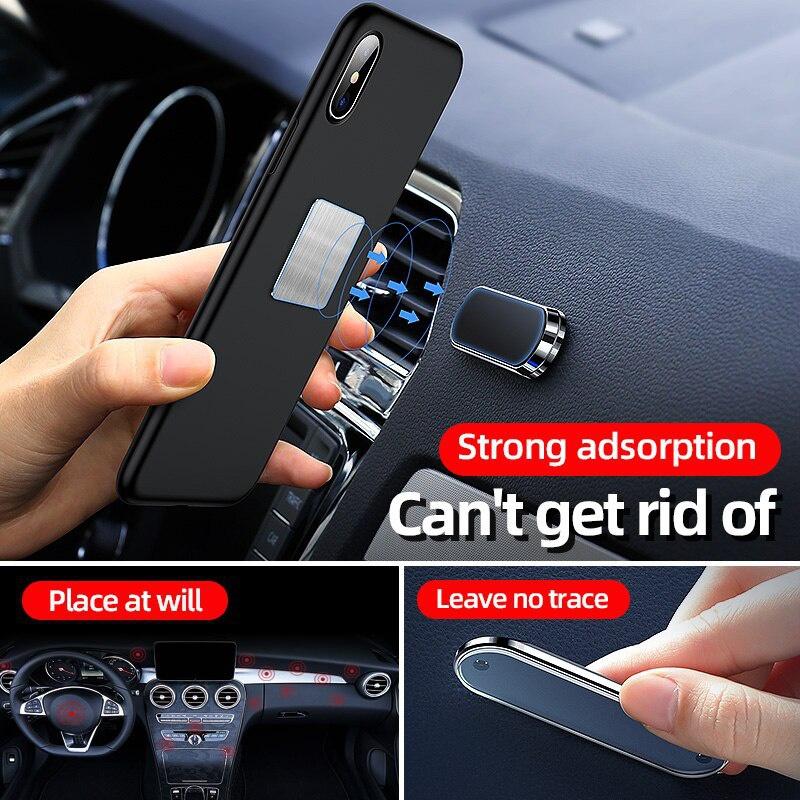 Universal Magnetic Car Phone Holder Dashboard Mount Adjustable Grip