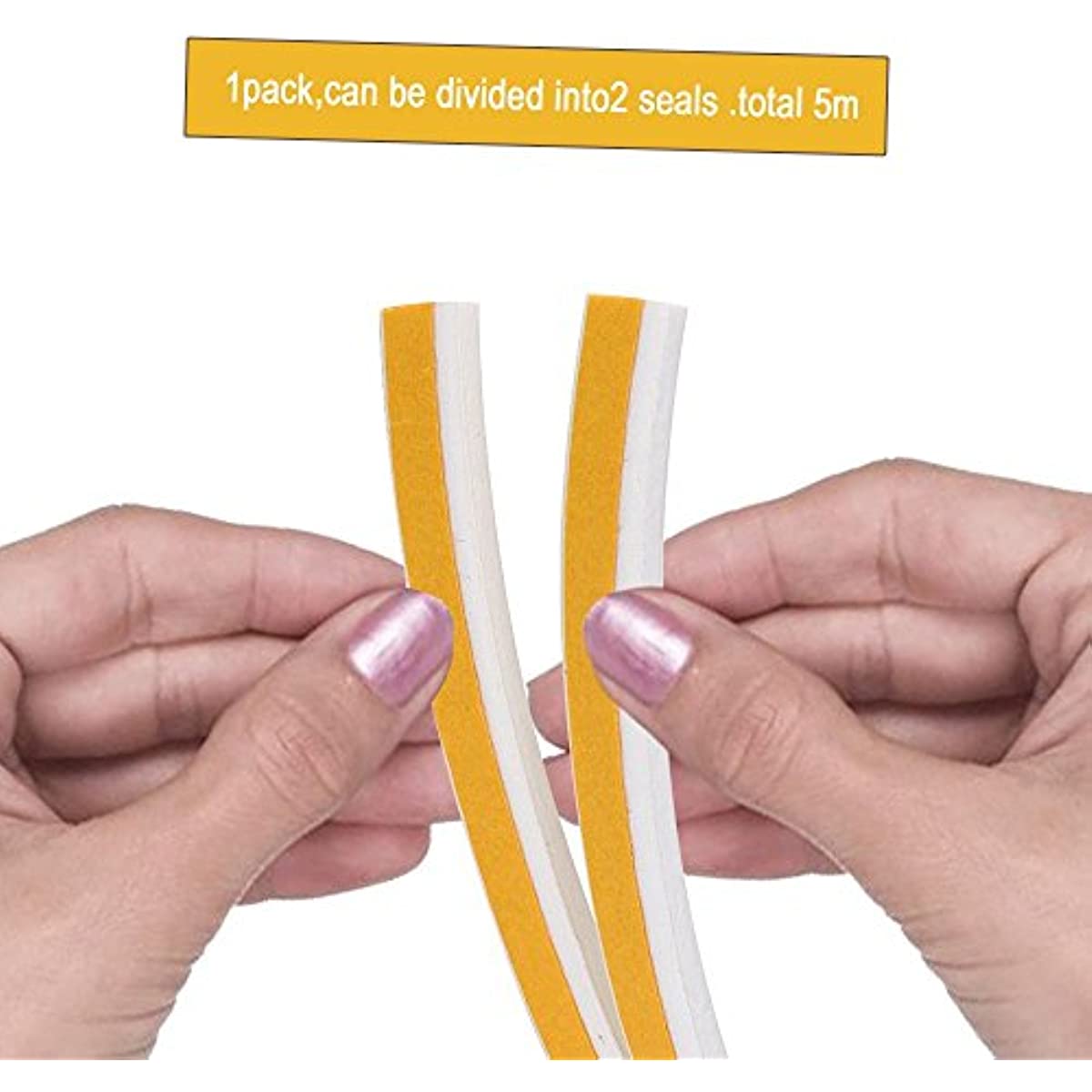 10.06m Rubber Weather Stripping for Doors and Windows Self-Adhesive Insulation Seal Fire Rated 90 Minutes