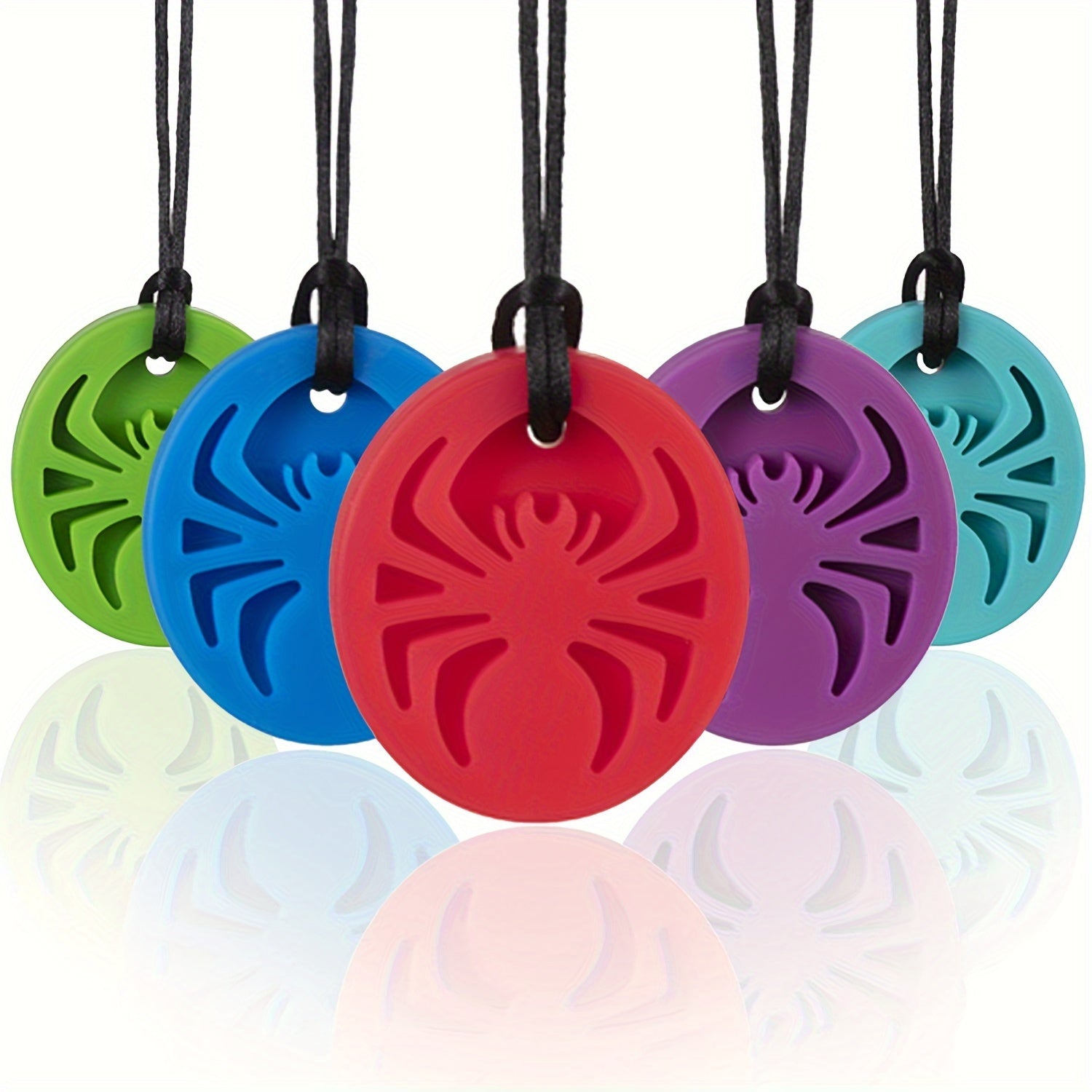 Spider Chew Necklace for Kids Safe Teething Toy Durable Non-Toxic