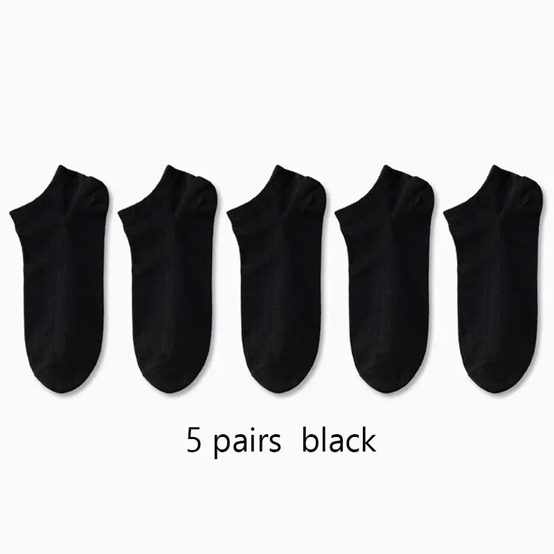 Men Women Ankle Socks Breathable Cotton-Polyester Solid Color Spring Summer Pack of 1 5 10