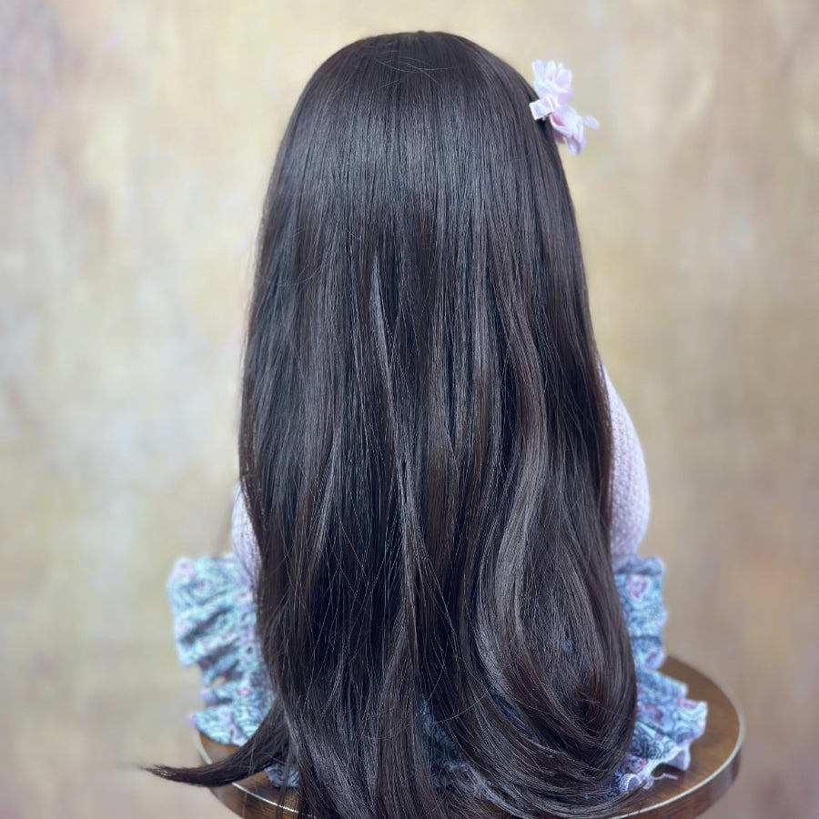 Realistic Reborn Baby Girl Doll 55cm with Long Hair Soft Vinyl Lifelike Toy