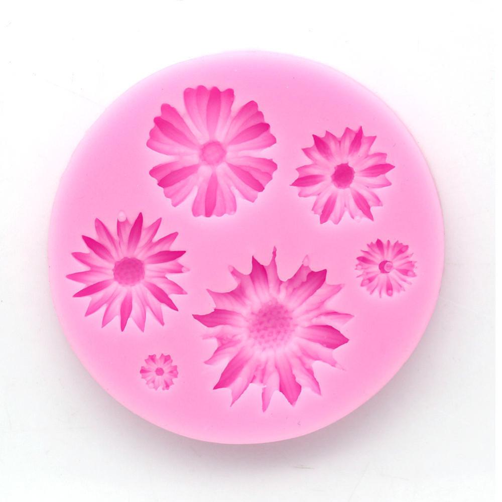 Vibrant 3D Flower Silicone Molds Set of 5 for Fondant Chocolate Pastries