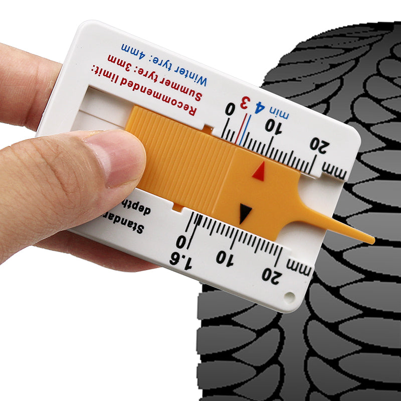 Car Tire Tread Depth Gauge 0-20mm Motorcycle Van Trailer Tool