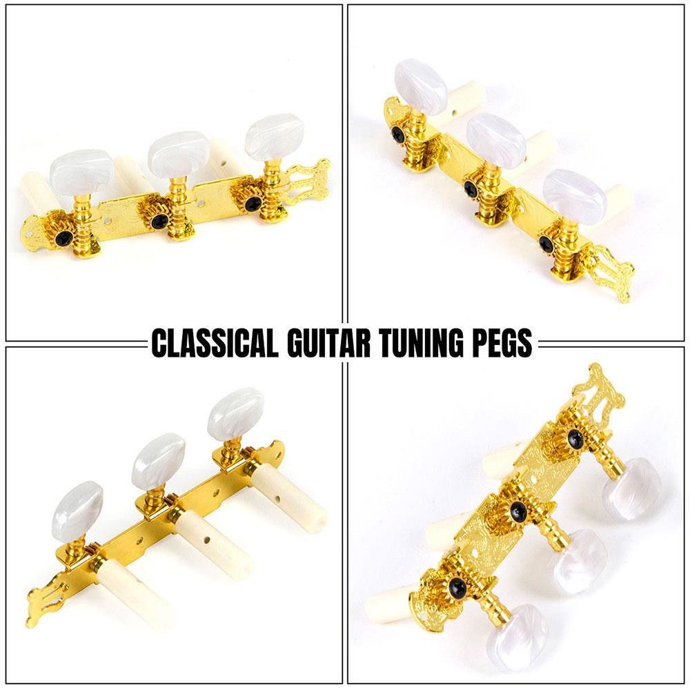 Clavijas de afinación para guitarra clásica, 2 piezas con tornillos de montaje y tuercas