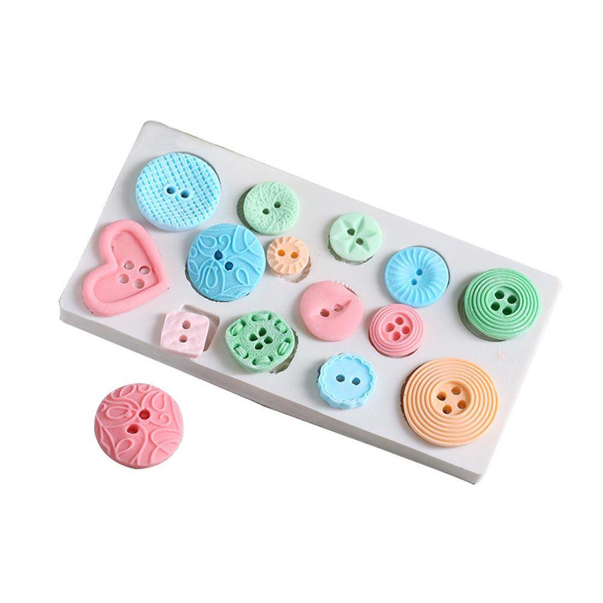Silicone Mold for Button Shaped Desserts and Treats Baking Candy Gummy Ice Cream Kitchen Tool