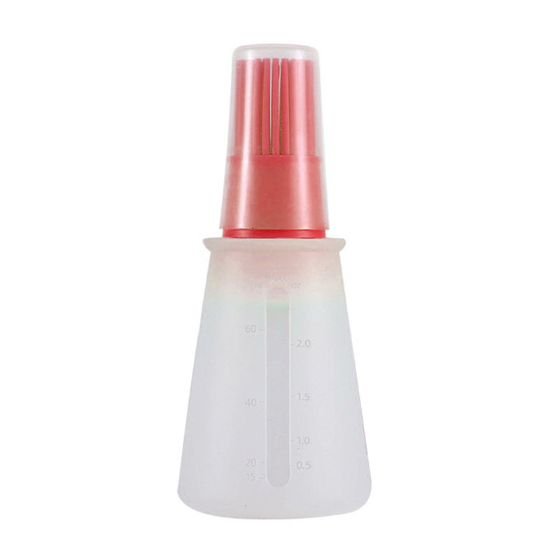 Portable Silicone Oil Bottle with Brush for Baking and BBQ Outdoor Cooking