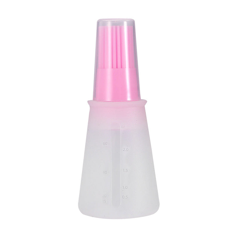 Portable Silicone Oil Bottle with Brush for Baking and BBQ Outdoor Cooking