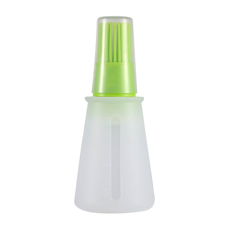 Portable Silicone Oil Bottle with Brush for Baking and BBQ Outdoor Cooking
