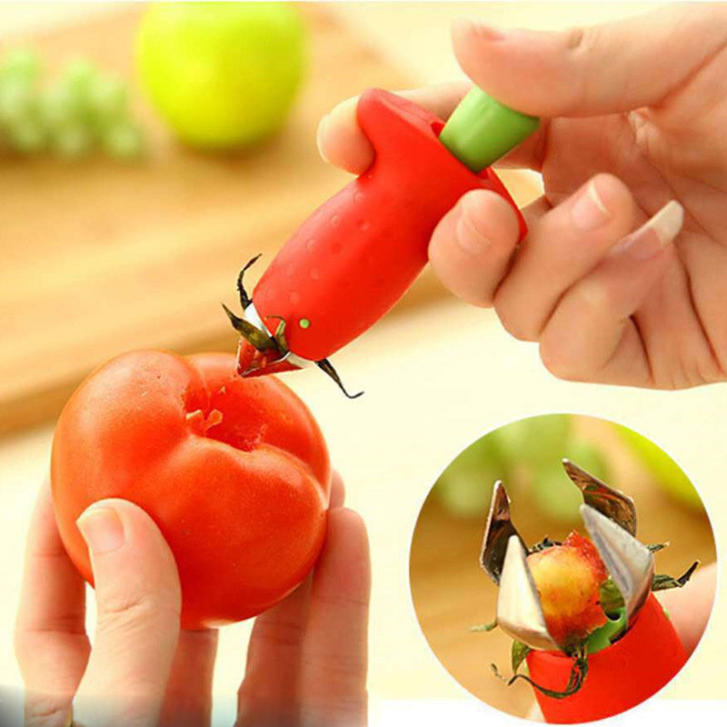 Stainless Steel Strawberry Corer Kitchen Tool for Effortless Stem Removal