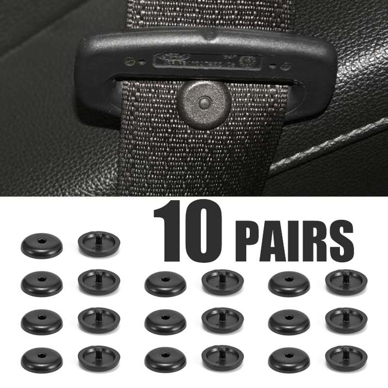 10Pcs Car Seat Belt Buckles Plastic Clips Spacing Non-Slip Retainers