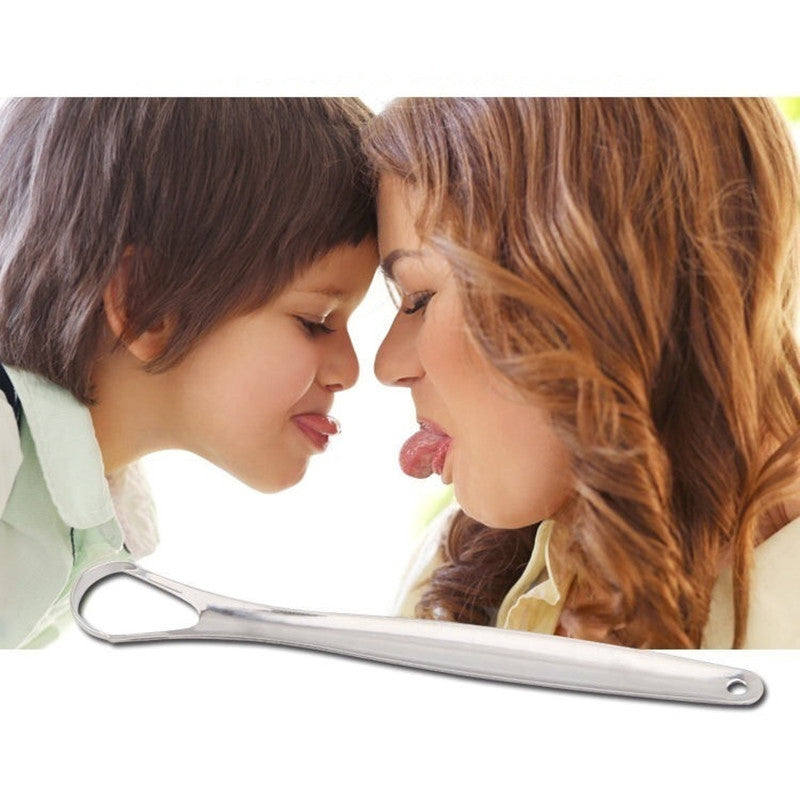 Uniseks zanglamaydigan po'latdan yasalgan tilni tozalash vositasi og'iz gigiyenasi uchun nafasni yangilovchi