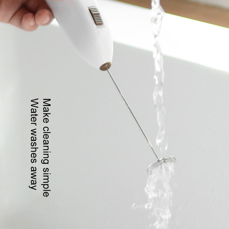 Stainless Steel Electric Milk Frother Handheld Coffee Tea Maker