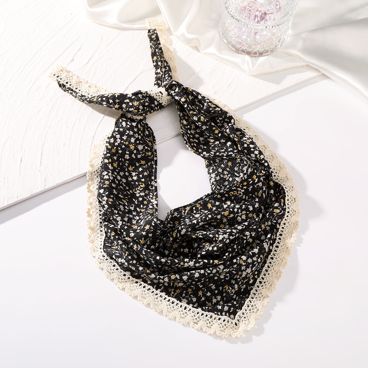 Women's Hair Accessories Set Floral Printed Hair Scarf Bandana Kerchief