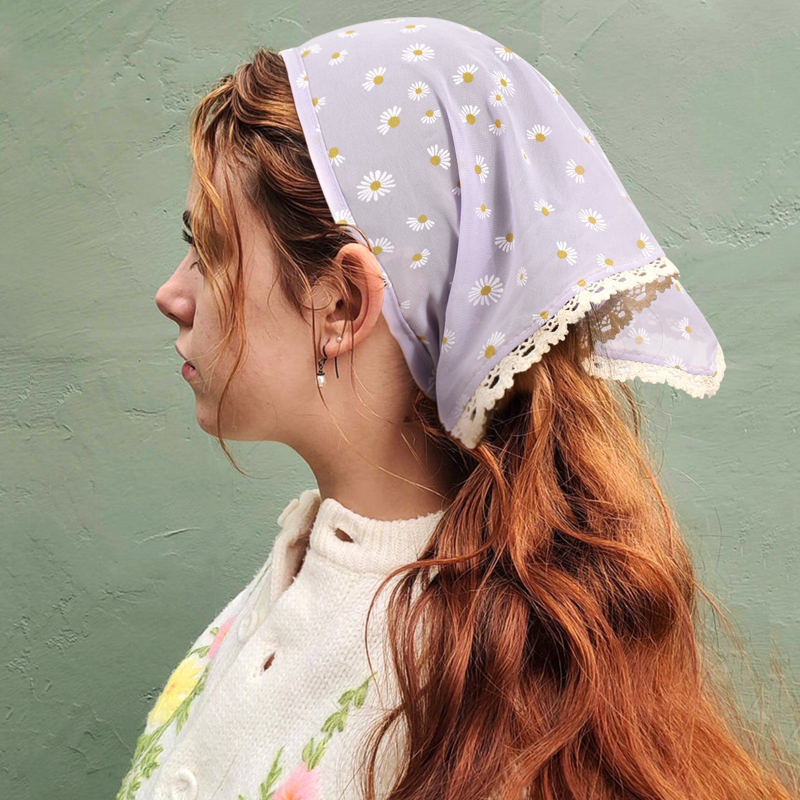 Women's Hair Accessories Set Floral Printed Hair Scarf Bandana Kerchief