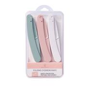 Women Plastic Safe Folding Face Shaver and Eyebrow Trimmer Set