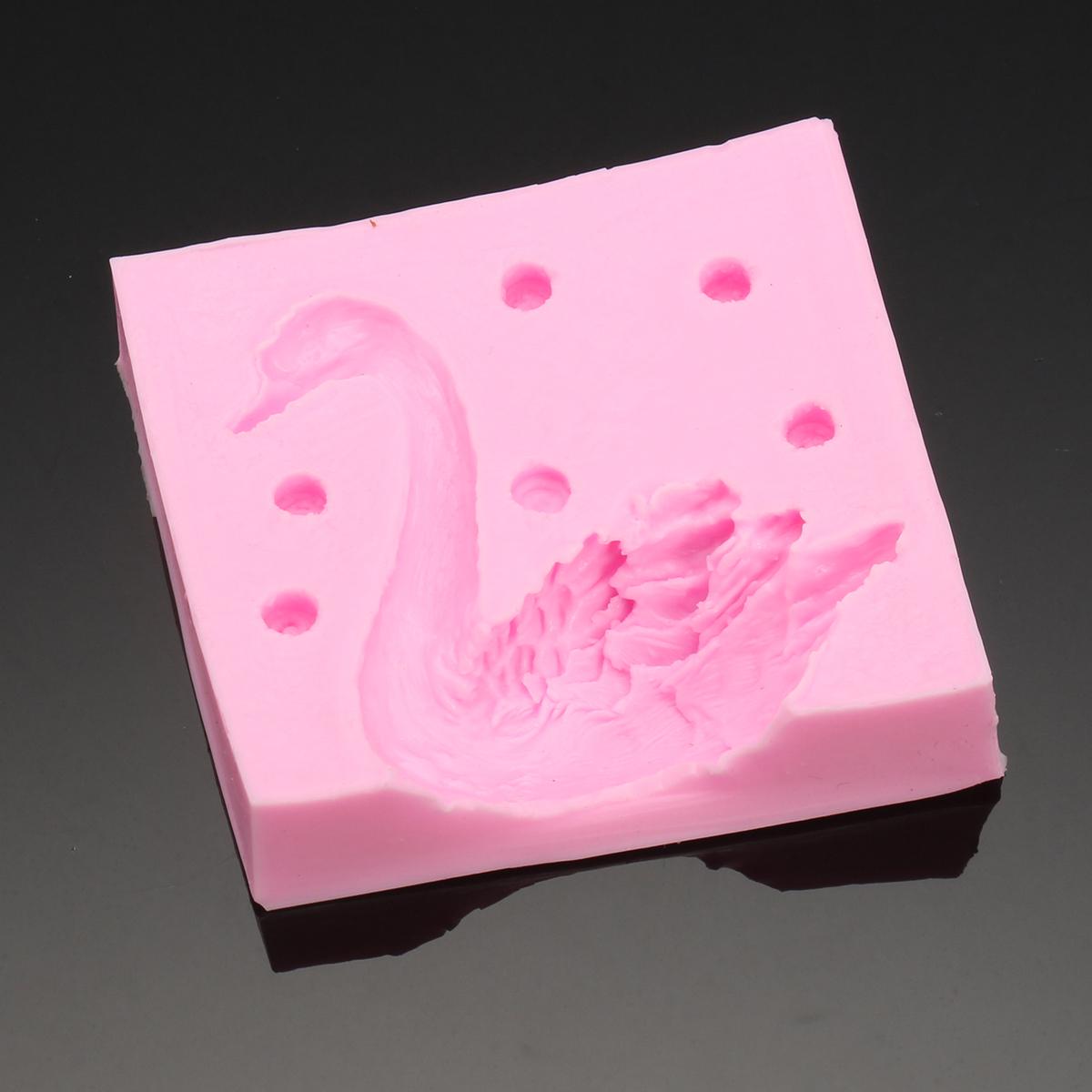Silicone Swan Mold for Fondant Candles Chocolate Cake Decorating