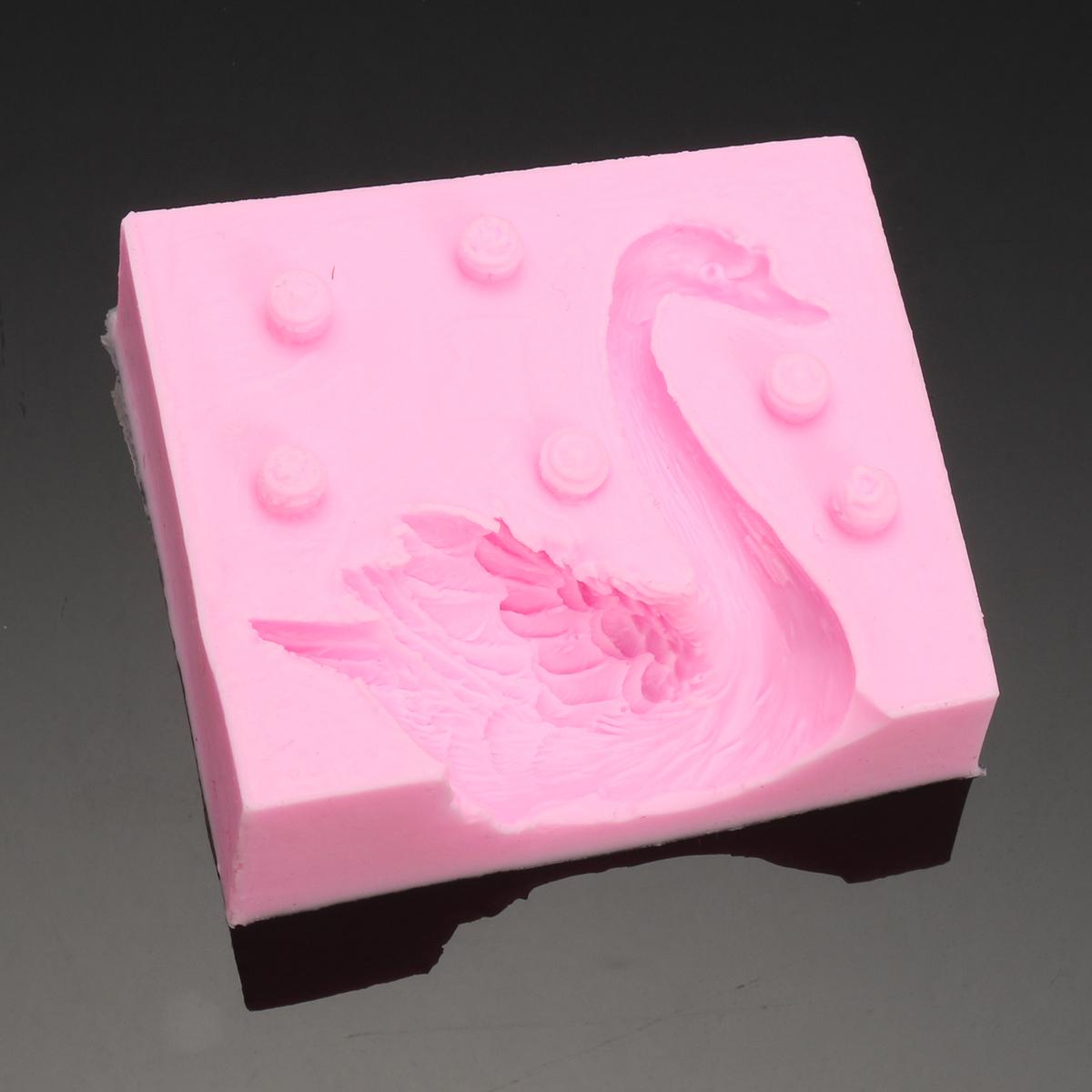 Silicone Swan Mold for Fondant Candles Chocolate Cake Decorating