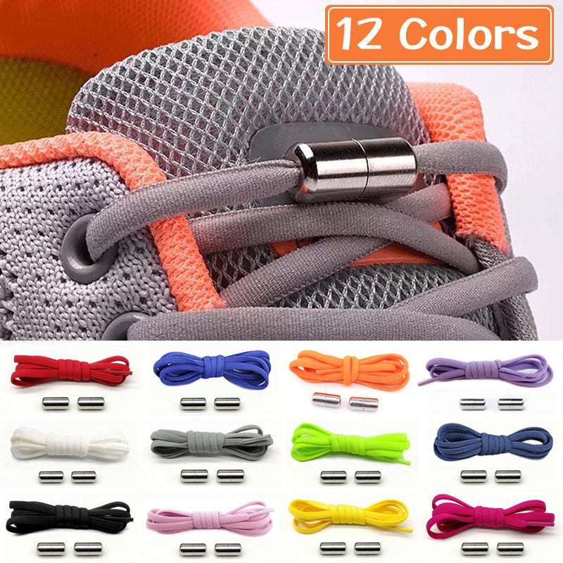 Unisex Elastic Shoelaces for Sneakers No-Tie Laces Easy to Install