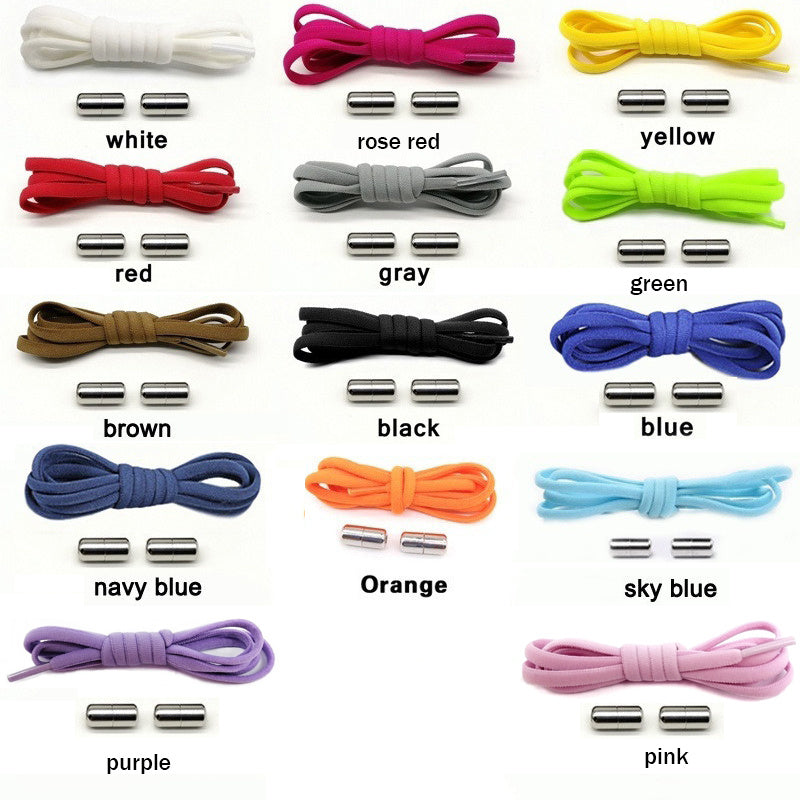 Unisex Elastic Shoelaces for Sneakers No-Tie Laces Easy to Install