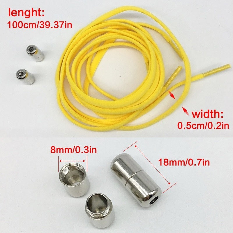 Unisex Elastic Shoelaces for Sneakers No-Tie Laces Easy to Install