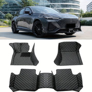 Car Floor Mats Three-Piece Set Leather All-Weather Durable for Left-Drive Vehicles