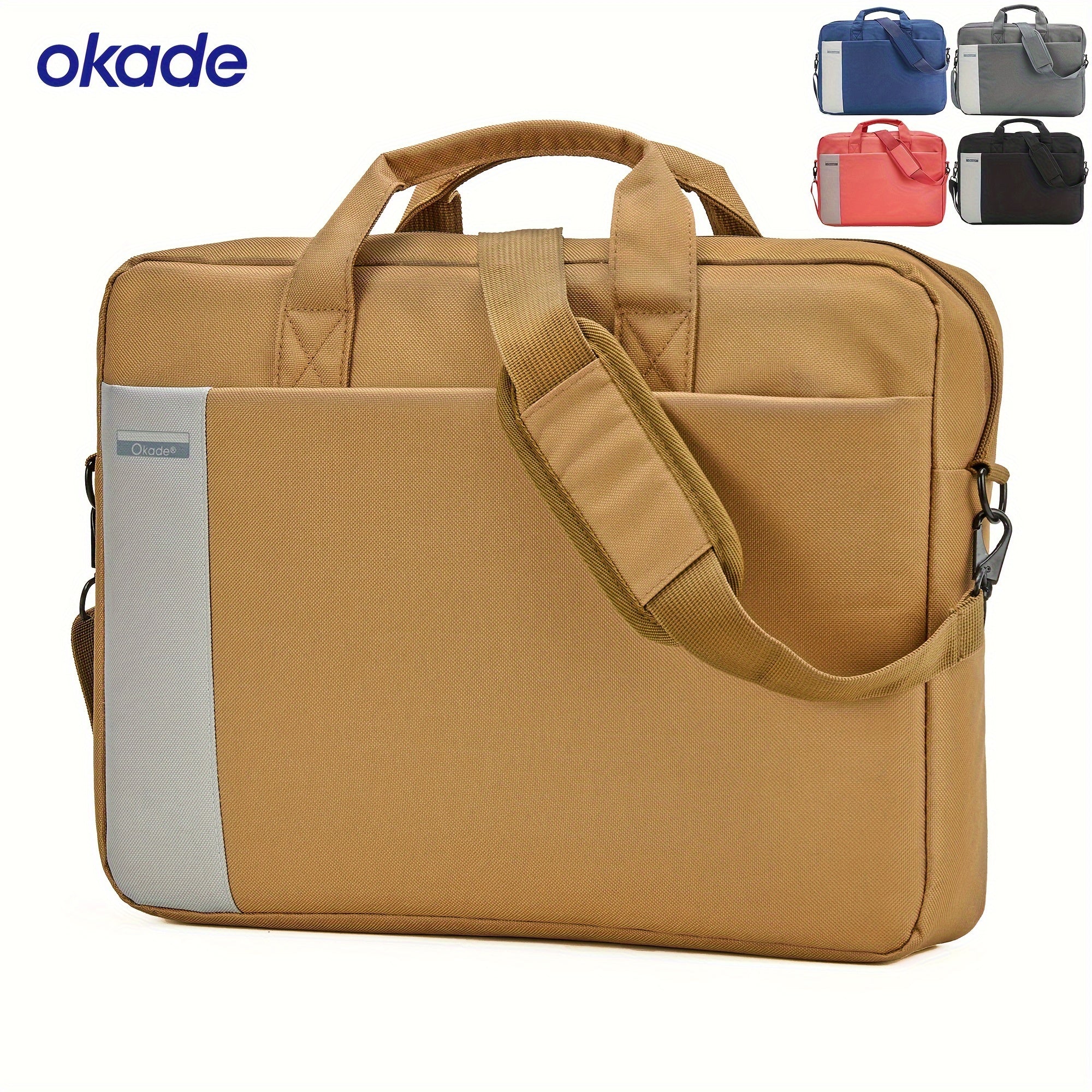 Heavy-Duty Laptop Bag for 15.4-16 Inch Notebooks with Shockproof Padding Trolley Strap for Office Travel College in Multiple Colors