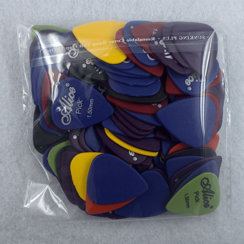 Assorted Guitar Picks Set 30 Pieces with Multiple Thicknesses and Colors