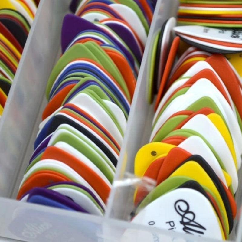Assorted Guitar Picks Set 30 Pieces with Multiple Thicknesses and Colors