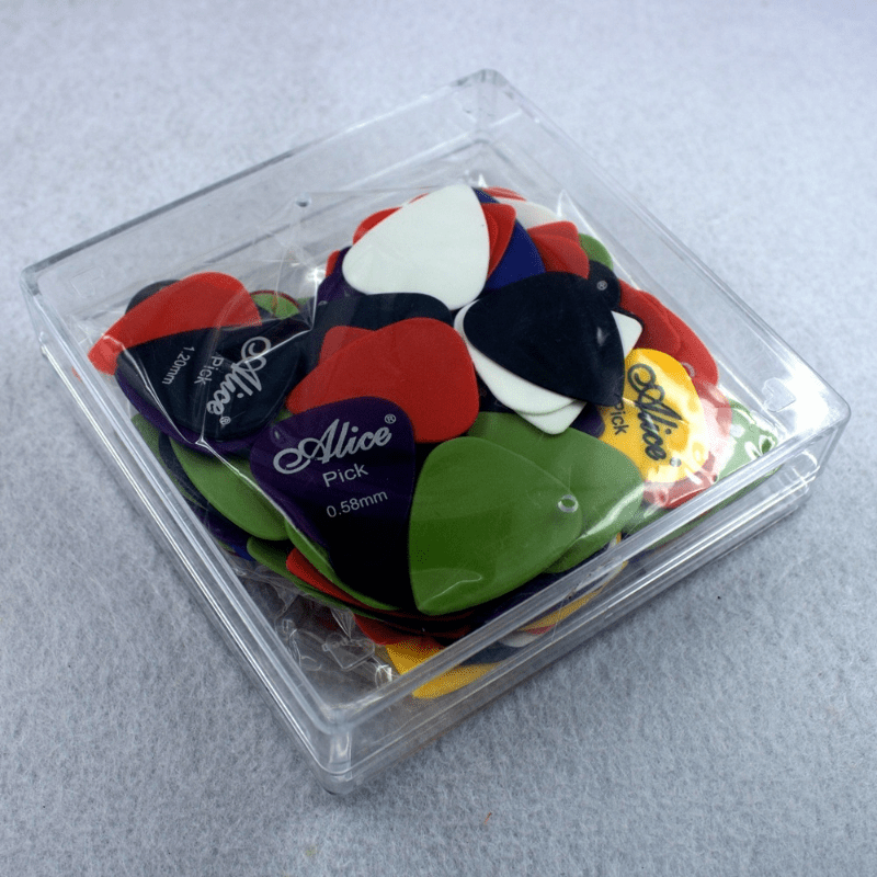 Assorted Guitar Picks Set 30 Pieces with Multiple Thicknesses and Colors