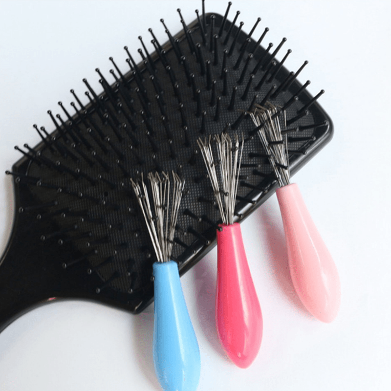 Herramienta de limpieza de peines de plástico para cabello unisex, eliminador de limpieza de cepillos planos