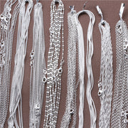 Silver Plated Link Chain Necklace Set for Jewelry Making 16-30 Inch 5 Pieces