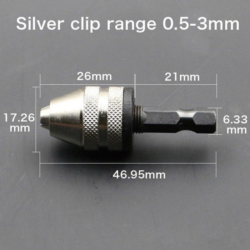 1/4 Inch Hex Quick-Change Drill Chuck Adapter Black Gold Impact Driver Screwdriver