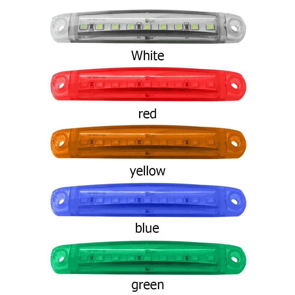 10 dona LED yon tomon belgilovchi chiroqlar, mustahkam PC, ko'p rangli, yuk mashinalari va RVlar uchun
