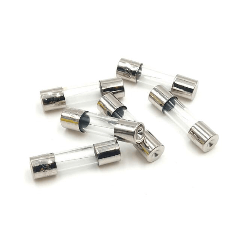 100-Piece Glass Fuse Assortment Kit 5x20mm 0.2A–20A for Electronics
