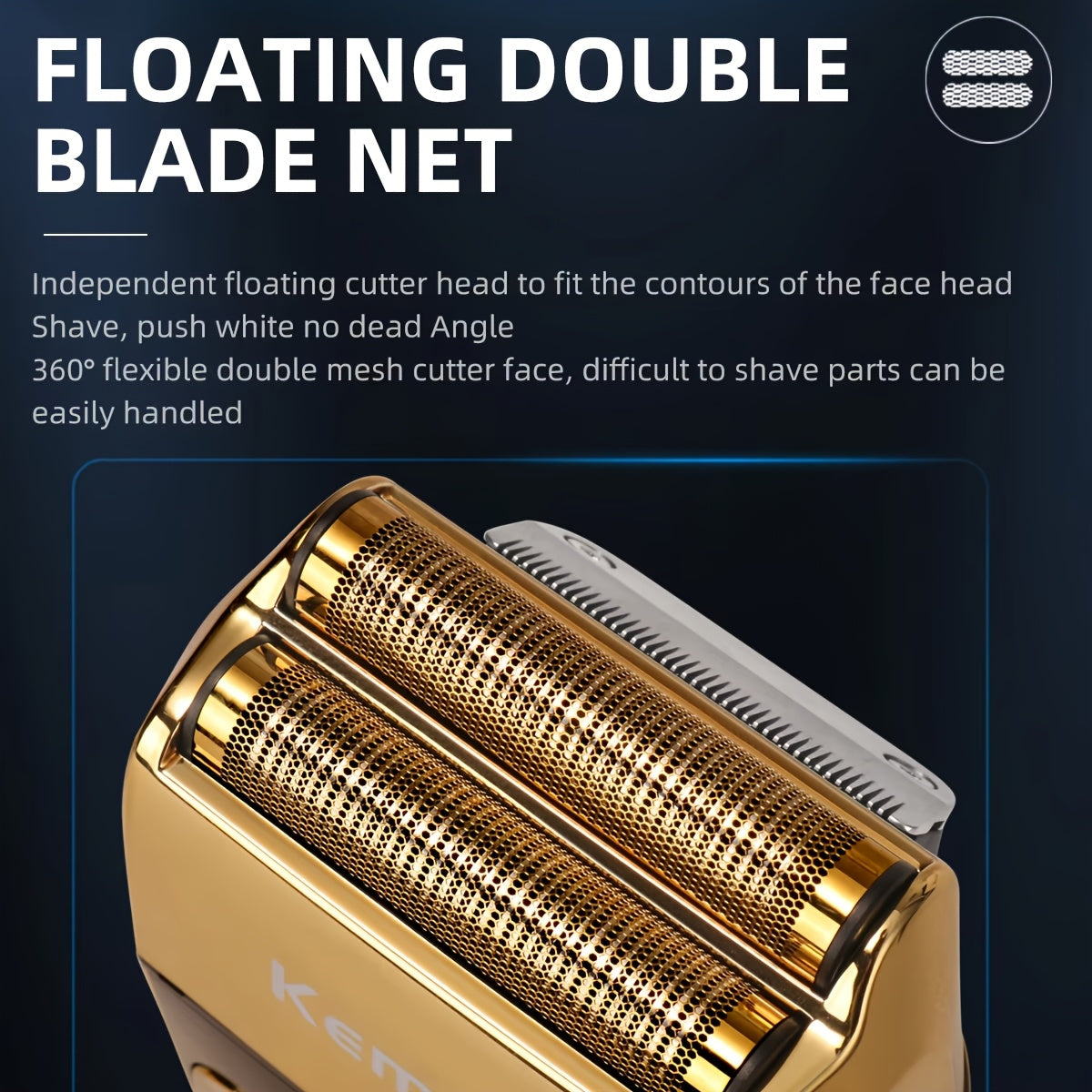 Electric shaver for men washable bald head facial hair ultra-clean shave