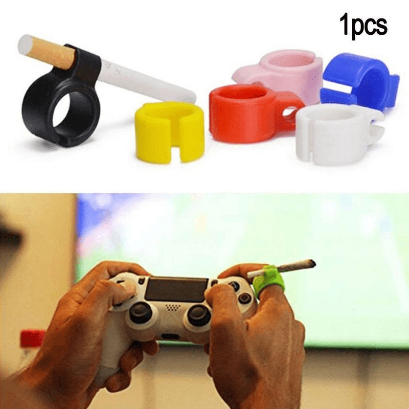 Unisex Silicone Cigarette Holder Ring Assorted Colors Smoking Accessory