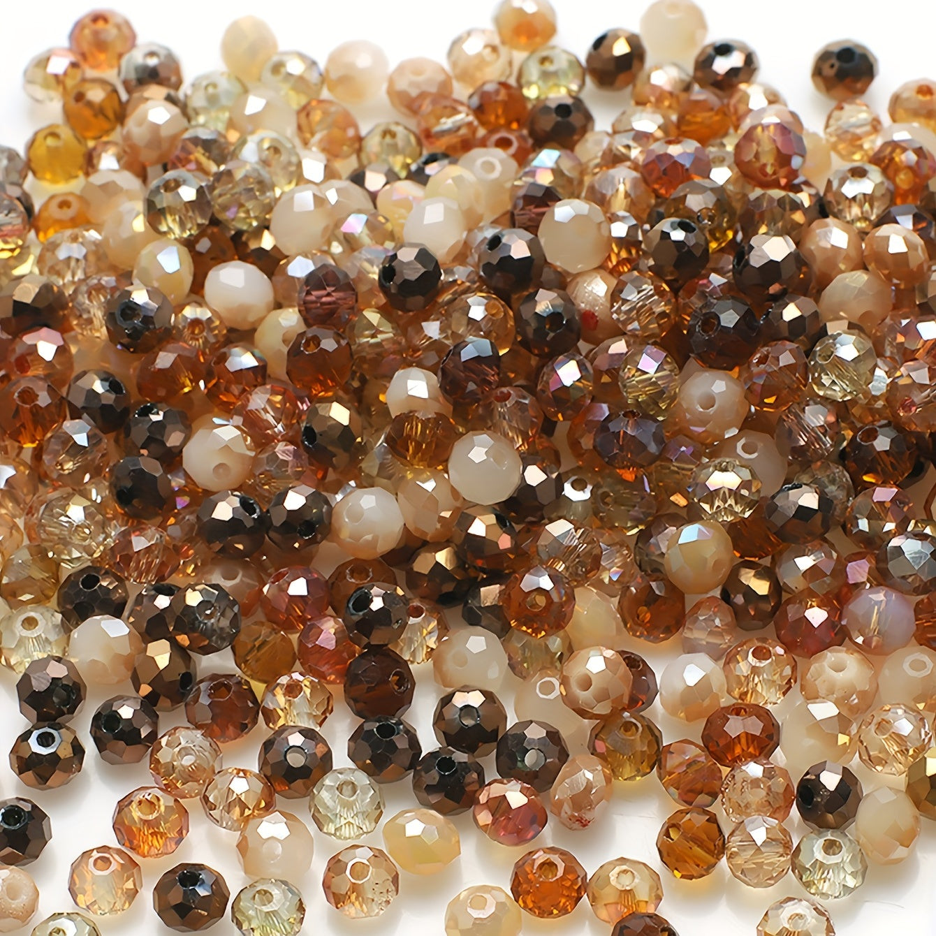 500 Pieces 3mm Flat Glass Beads Mixed Colors for Jewelry Making and Nail Art