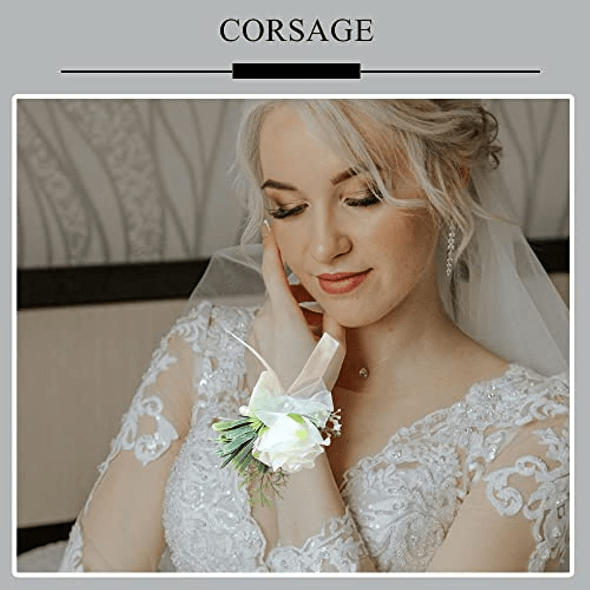 White Rose Wrist Flowers for Weddings Proms and Parties 1 or 2 Pieces