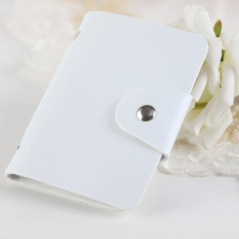 PU Leather Card Holder with 12 Card Slots and Coin Pocket for Men and Women